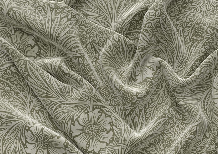 William Morris At Home Marigold Velvet, Sage - Twist&Fit Roman Blind - Image 4